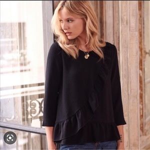 Sézane black Jerry blouse
